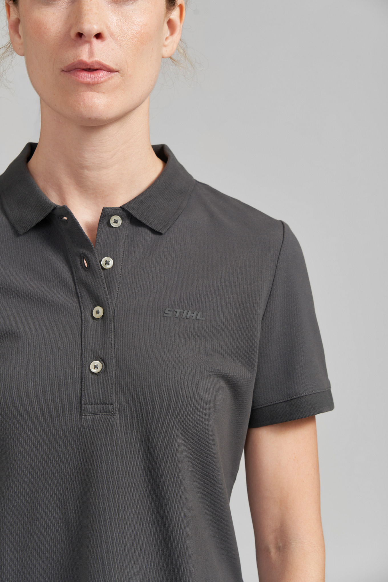 Koszulka Polo damska BASIC GREY