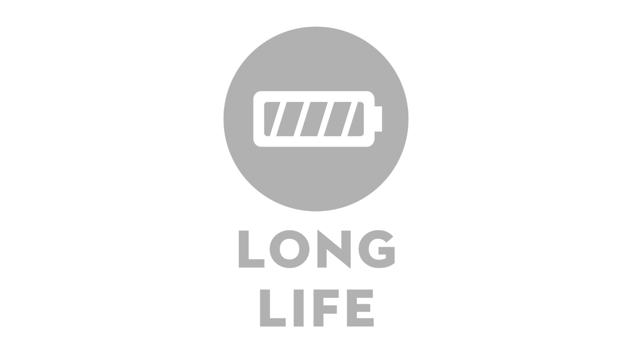 Ikona akumulatora, poniżej napis „Long Life”